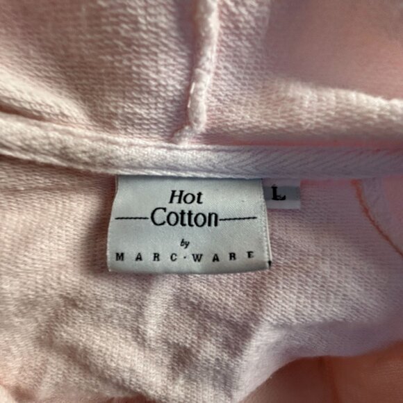Hot Cotton By Marc Ware Womens Light Pink Hooded Zip-Up Jacket Large Lightweight - Picture 3 of 9